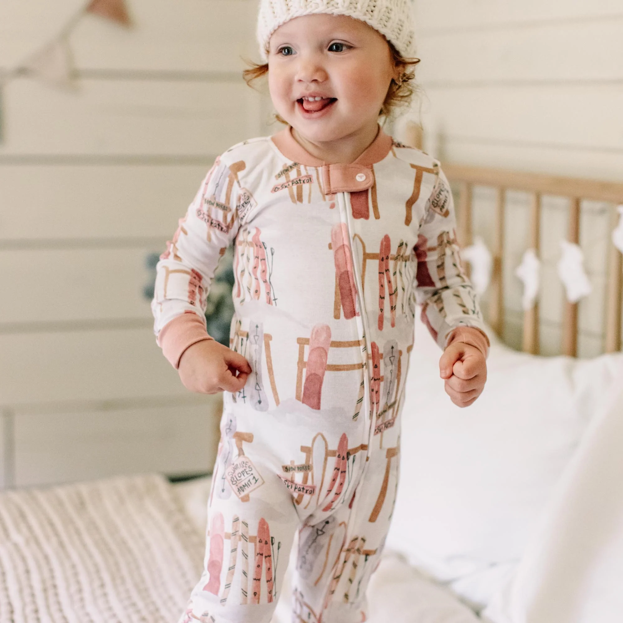 Sunrise Slopes Organic Cotton Sleeper - Organic Rose - Image 6