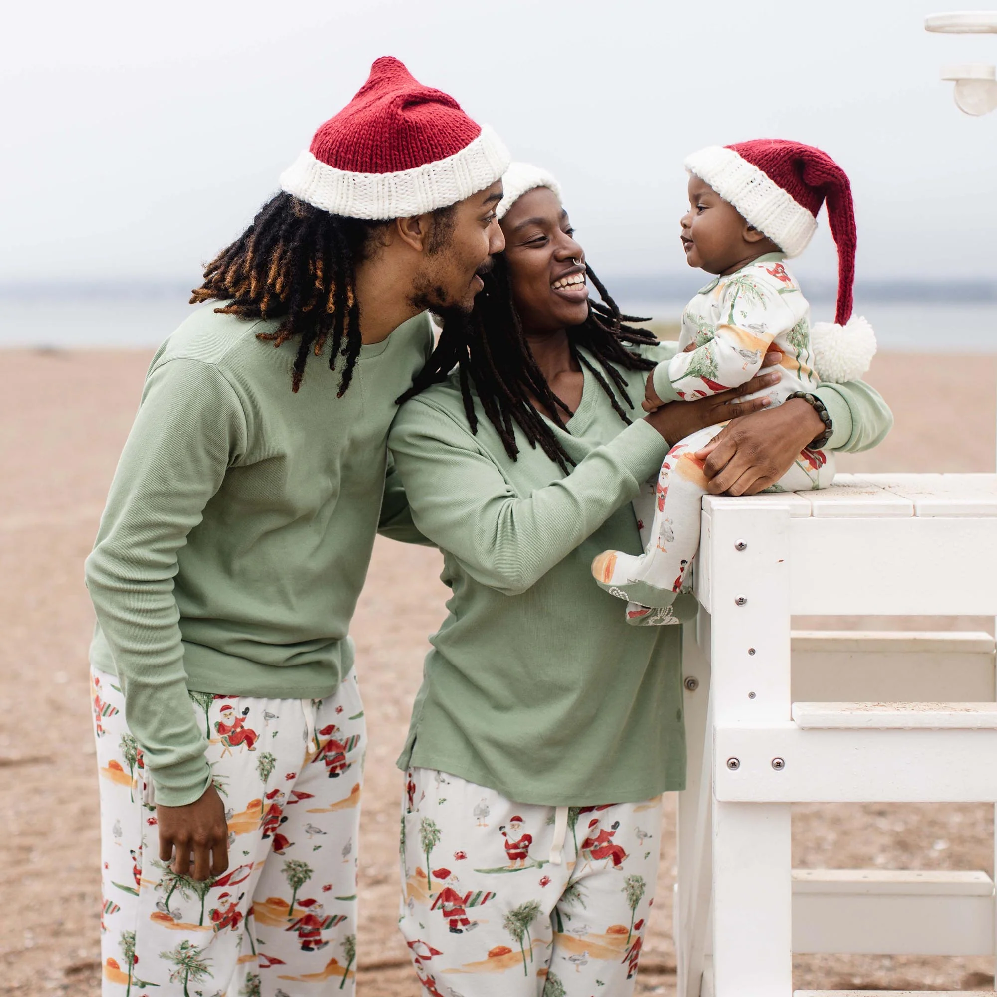 Surfin Santa Matching Family Pajamas - Image 9