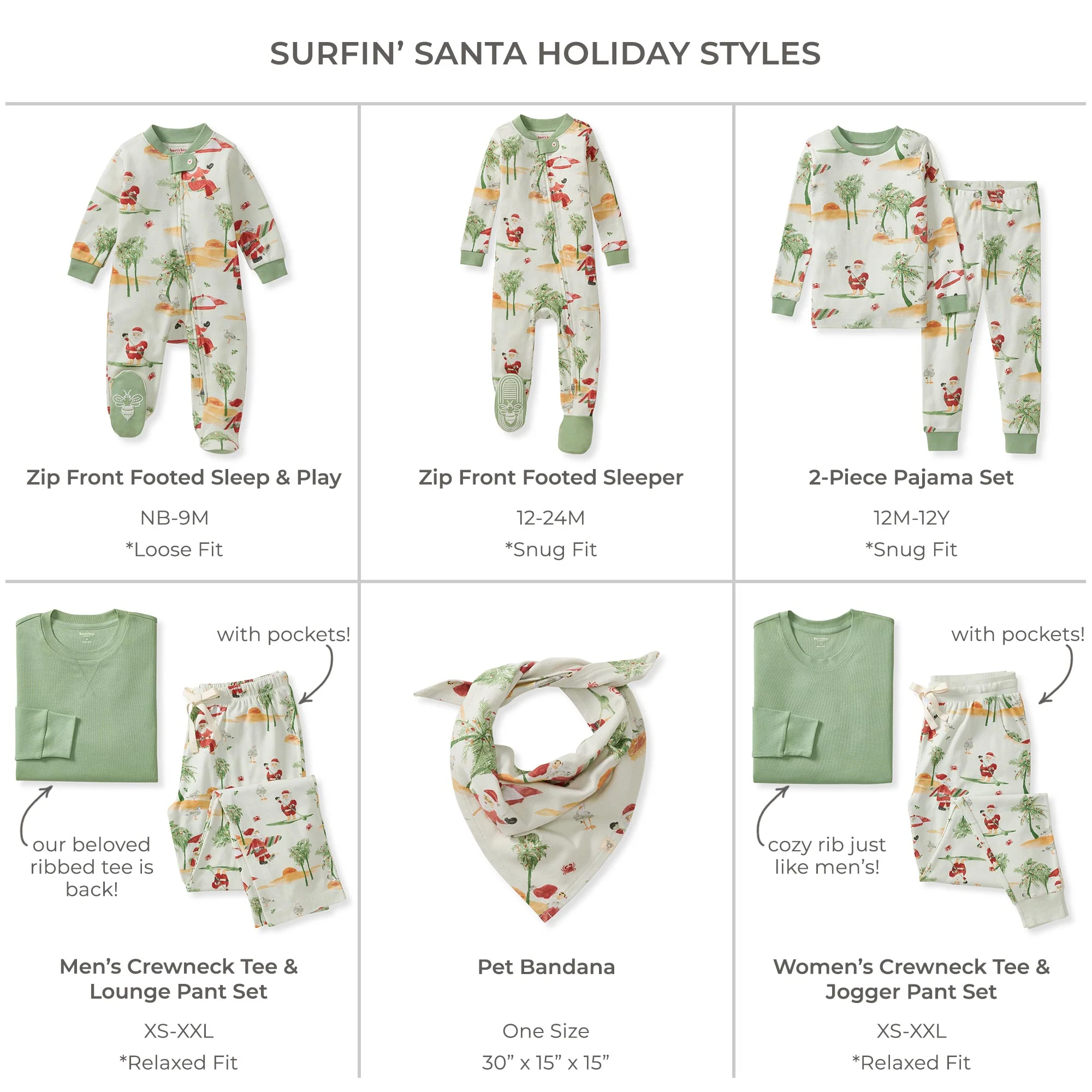 Surfin Santa Matching Family Pajamas - Image 8