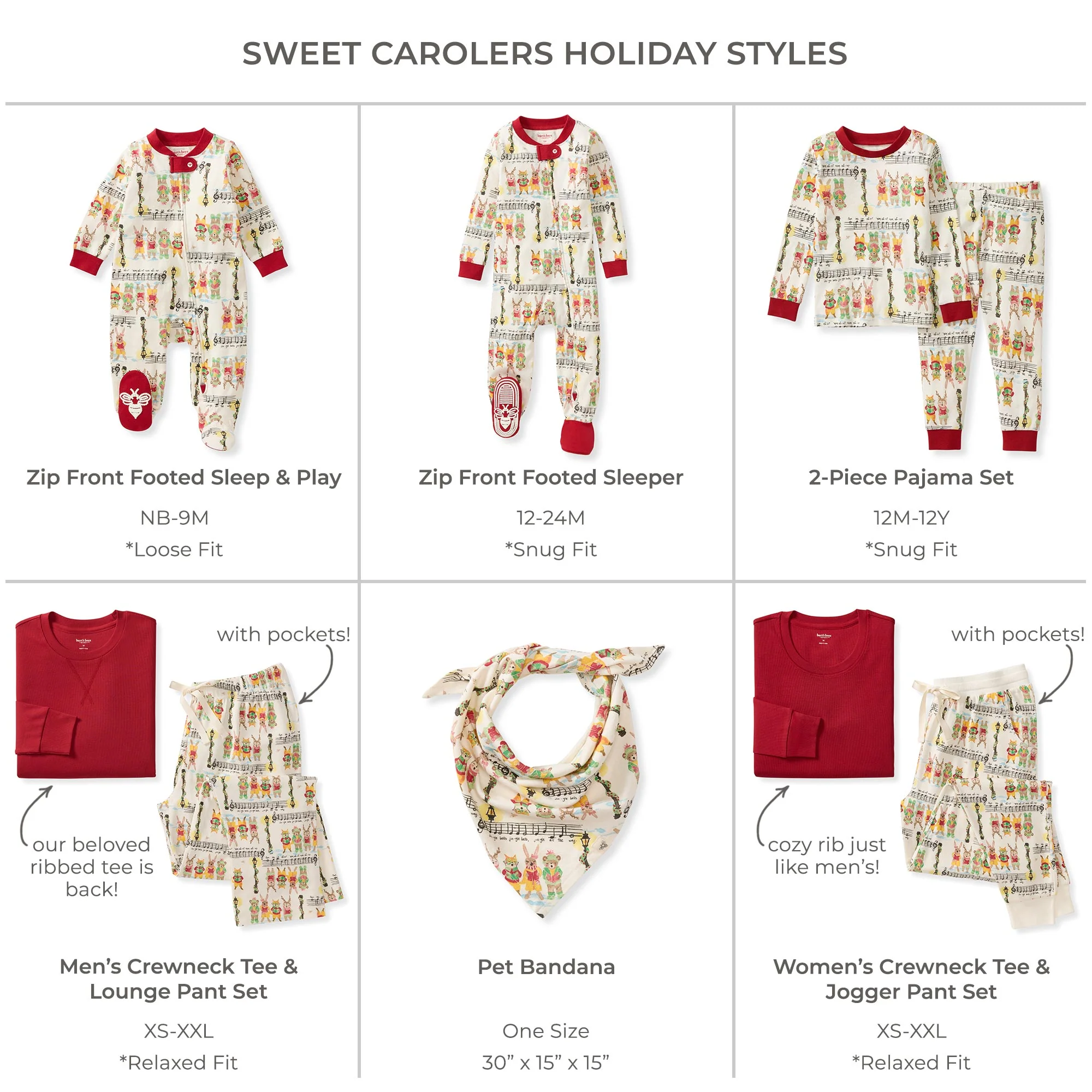 Sweet Carolers Matching Family Pajamas - Image 10