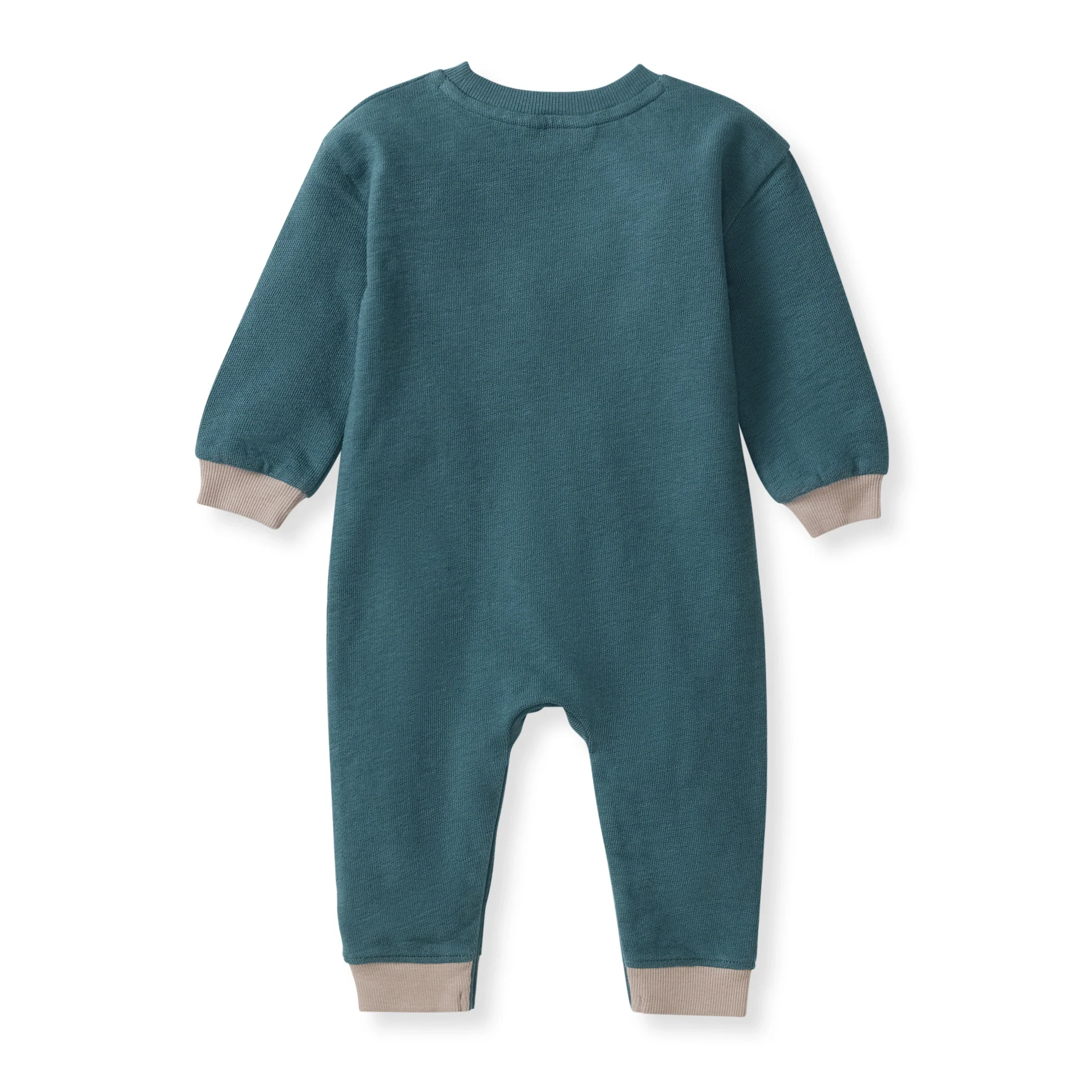 Textured Knit Baby Boy Jumpsuit - Image 4