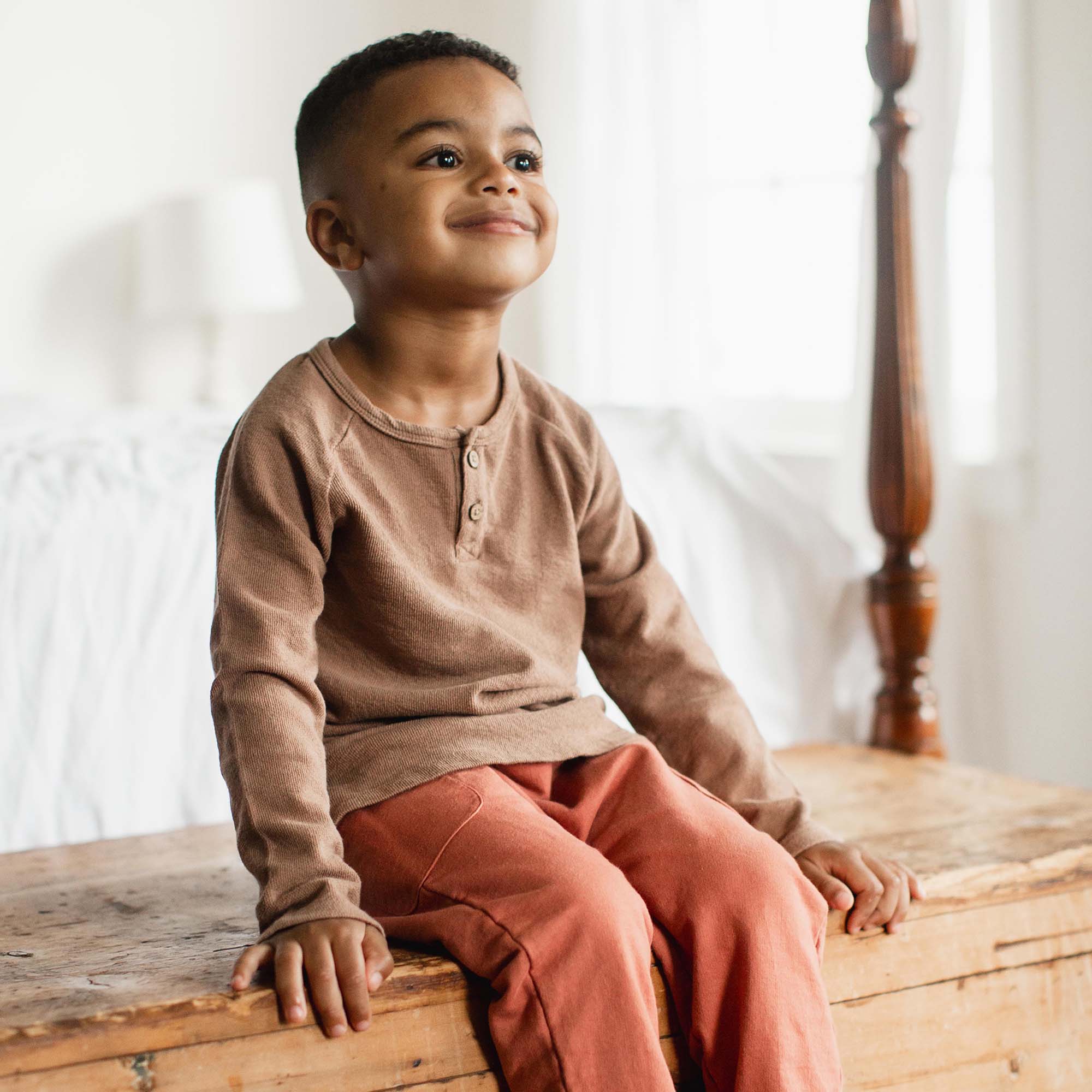 Textured Knit Boy Tee & Pants Set - Image 2
