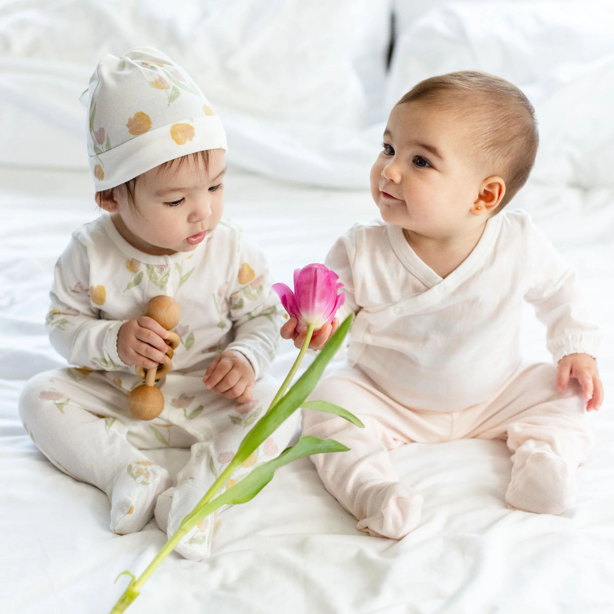 Tulip Fields Baby Girl Jumpsuit & Hat Set - Image 7