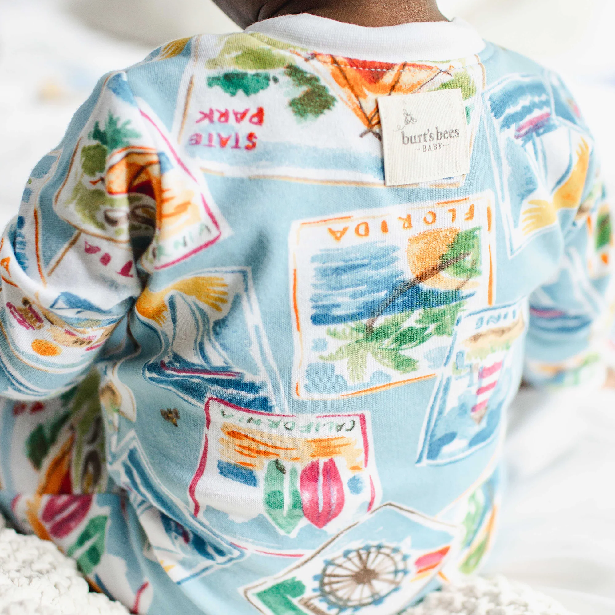 Vacation Postcards Organic Cotton Sleeper - Image 5